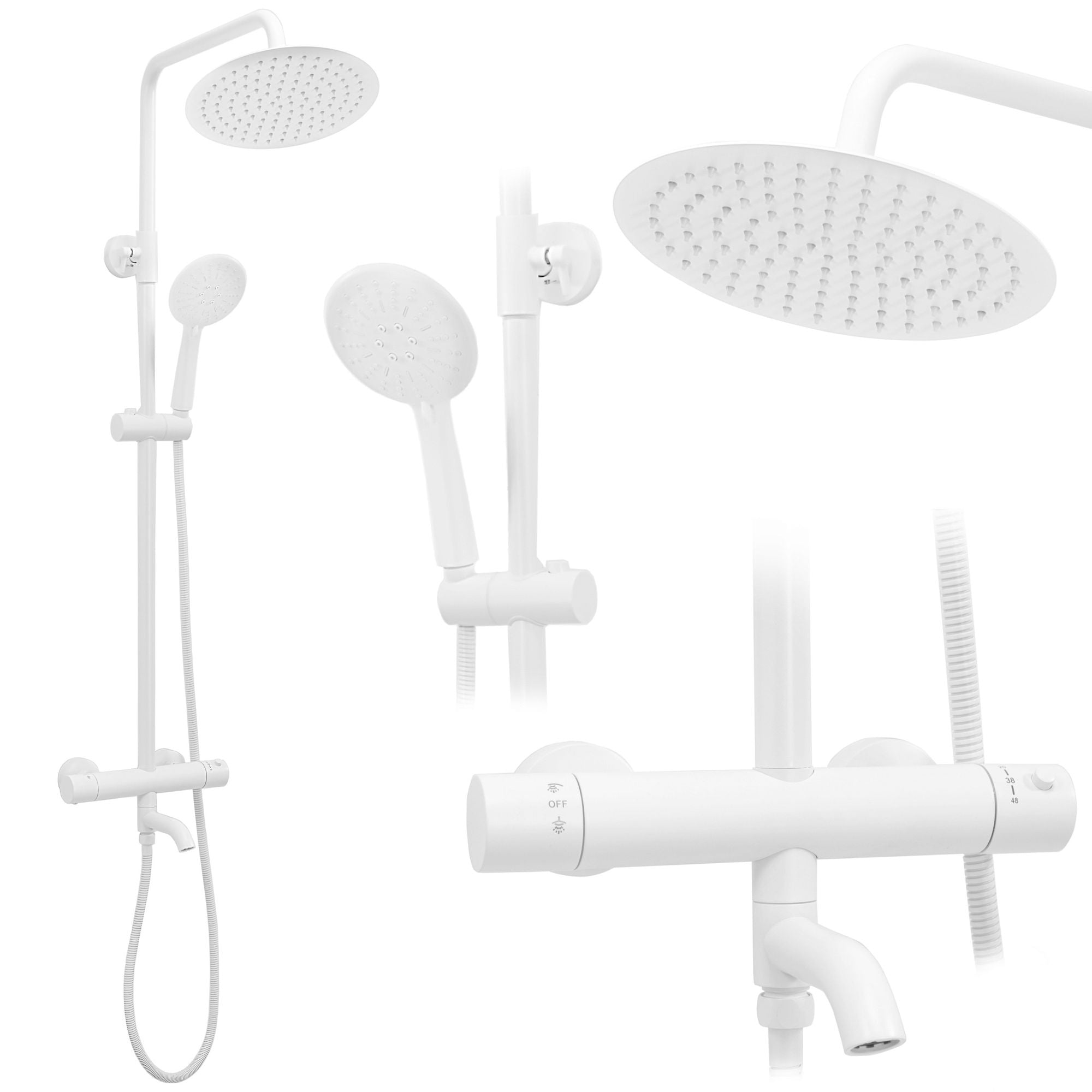 Doucheset REA Lungo White Met Thermostaat