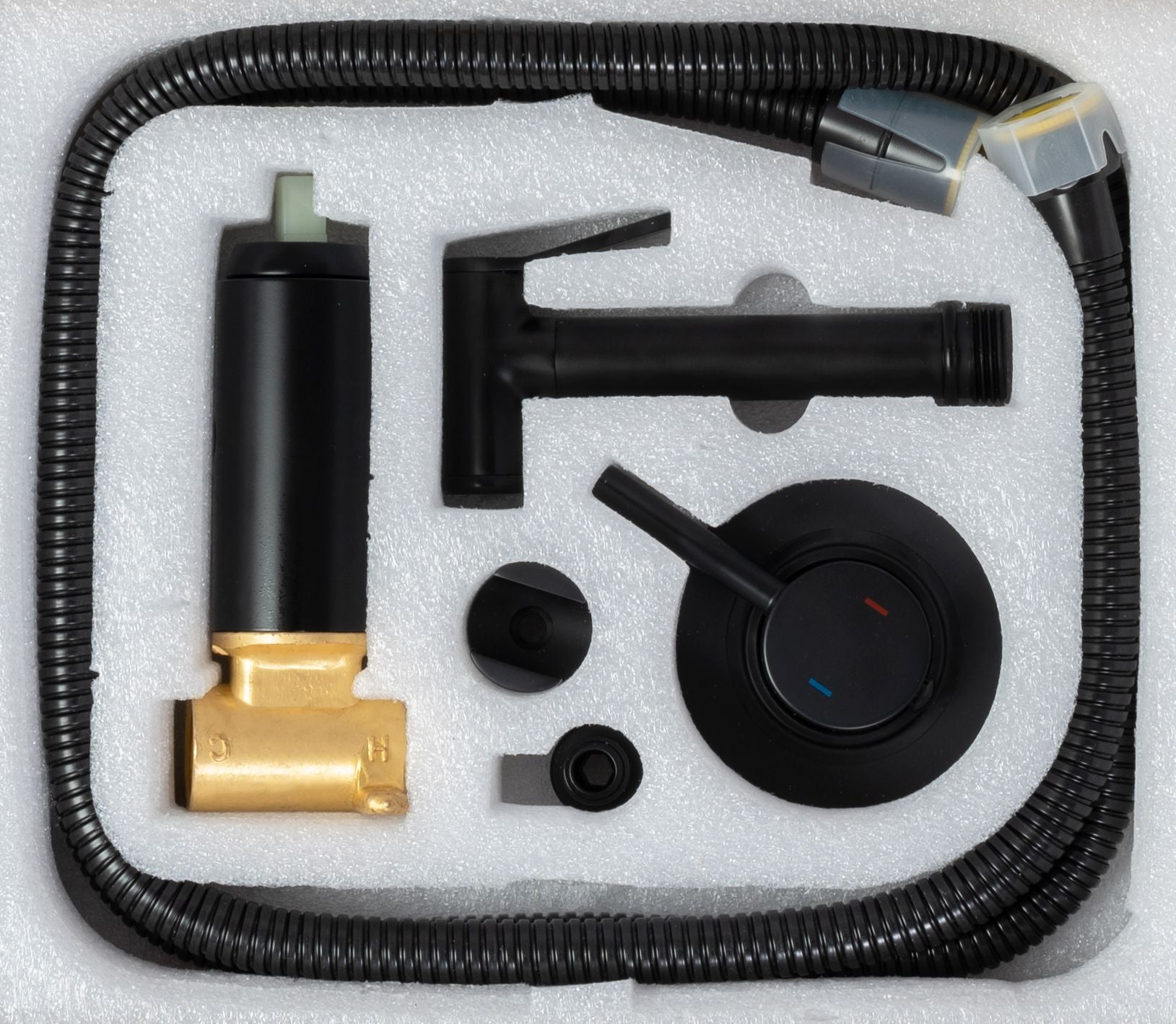 Inbouw Bidetmengkraan Rea Lungo Loop Black