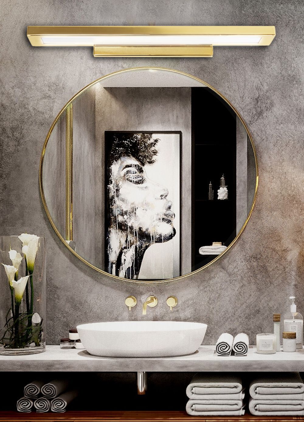 Led Goud 80cm Wandlalamp App838-1W
