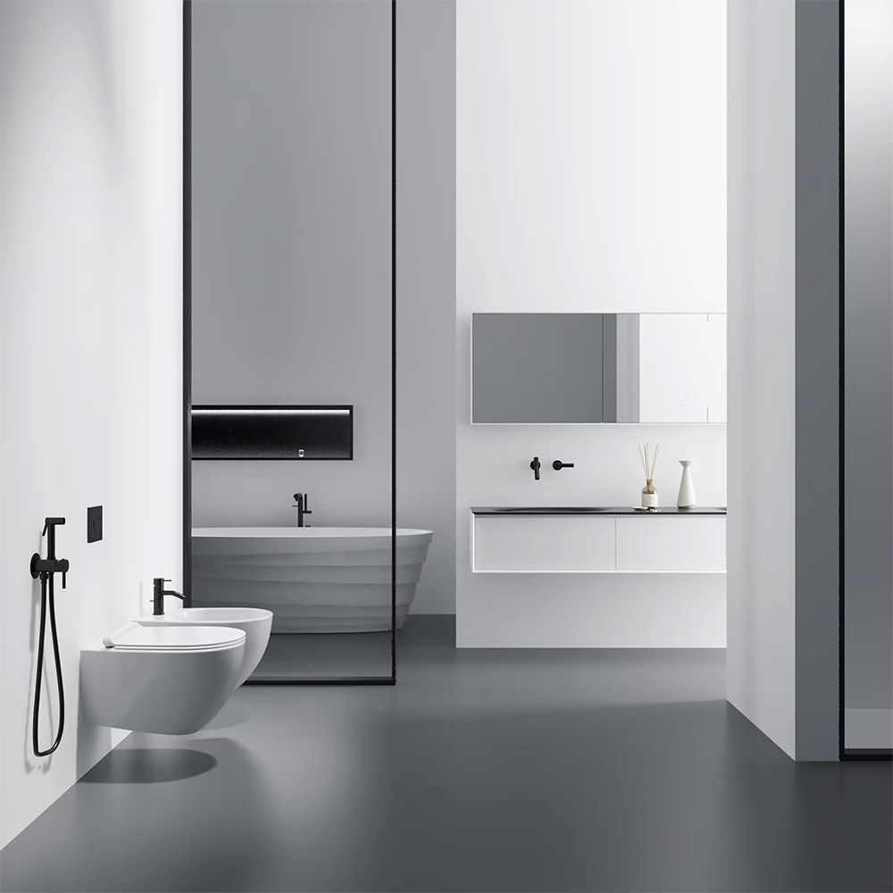 Inbouw Bidetmengkraan Rea Lungo Loop Black