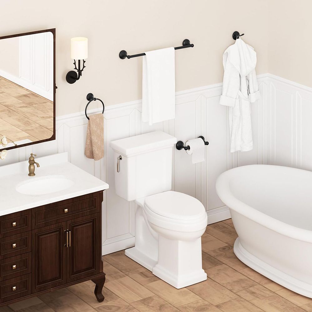 Toiletpapierhouder zwart 332869a retro