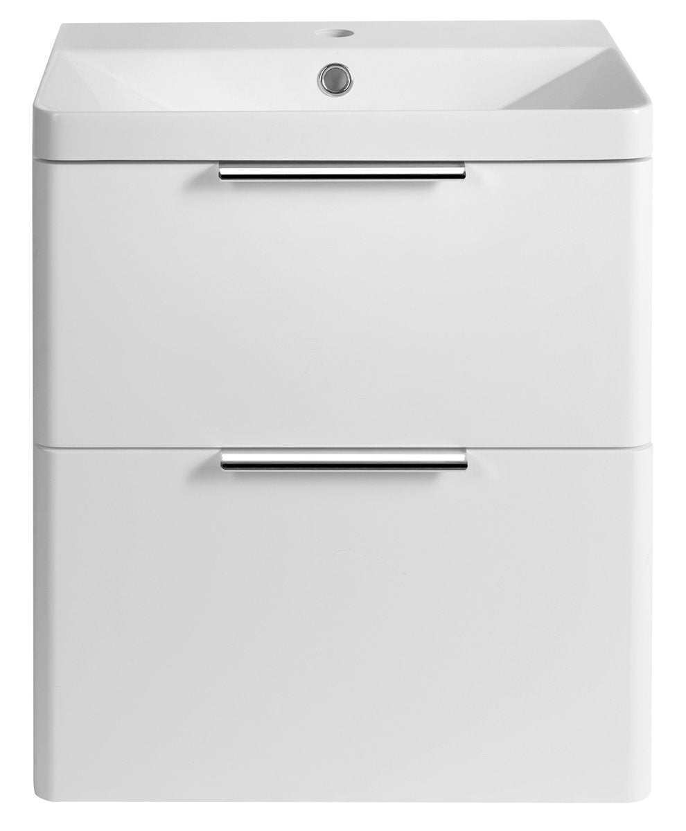 Aqualine Deneb Wastafelkast Gelamineerd MDF 50,5x55x34 cm Mat Wit
