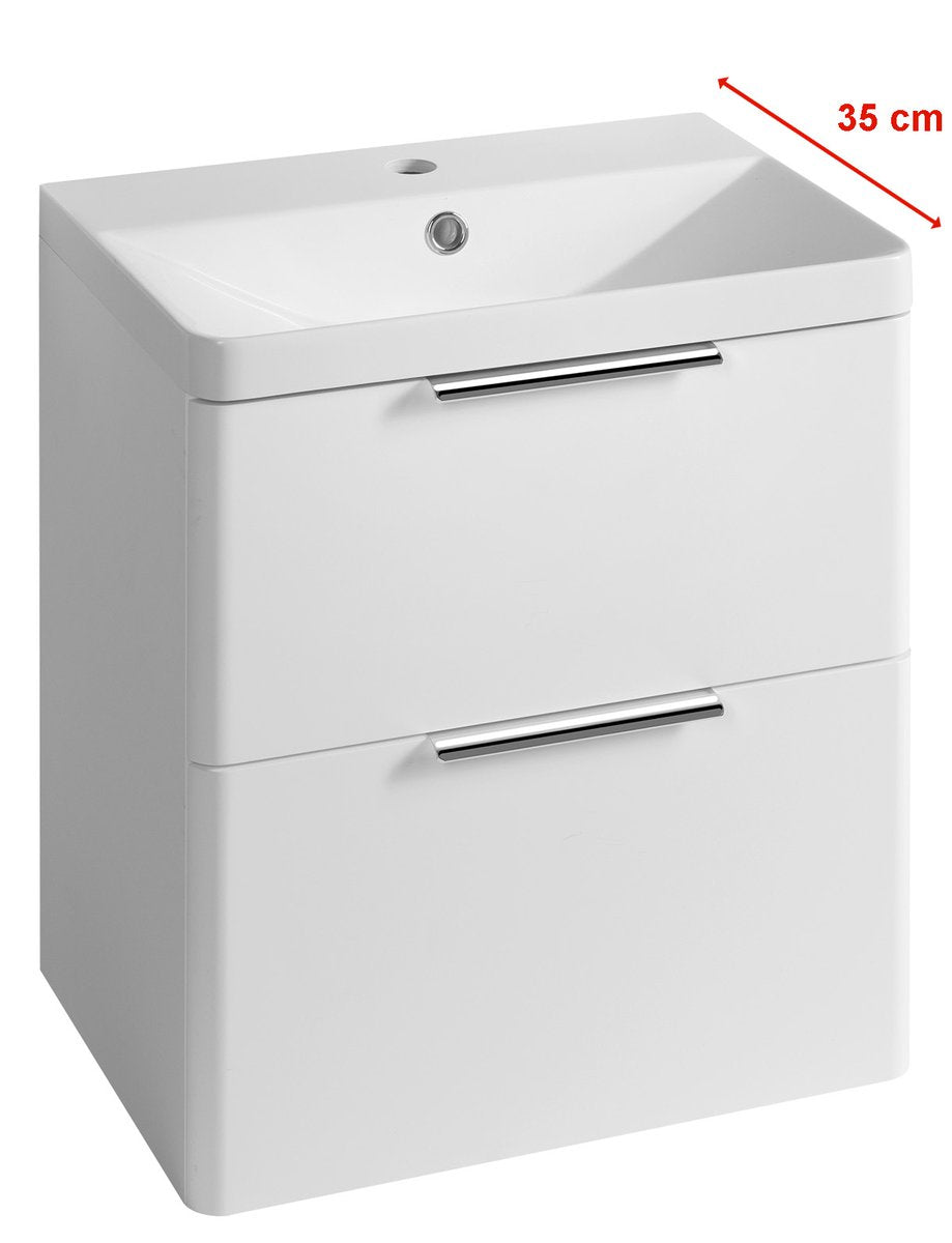Aqualine Deneb Wastafelkast Gelamineerd MDF 50,5x55x34 cm Mat Wit