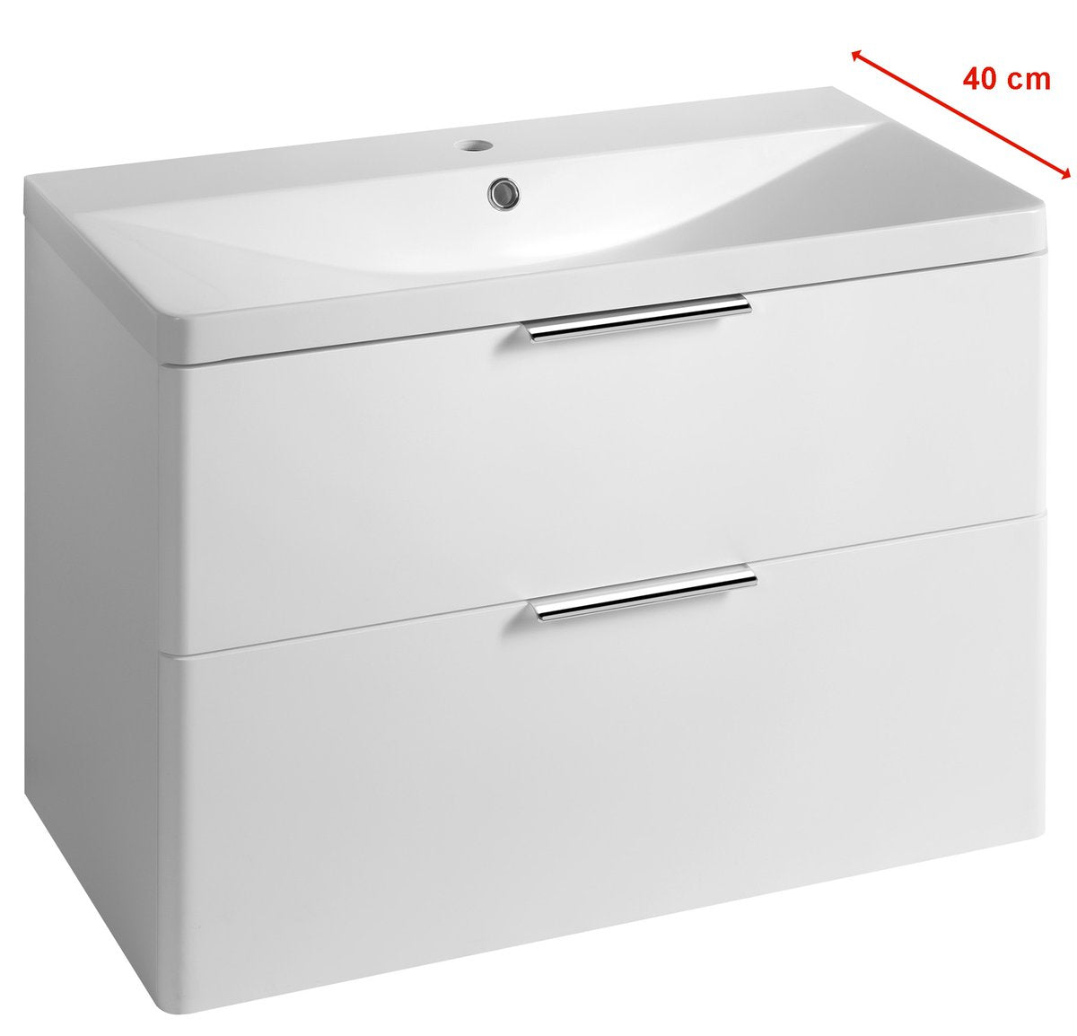 Sapho Deneb Badmeubel 80x40x55 Cm Wit Mat
