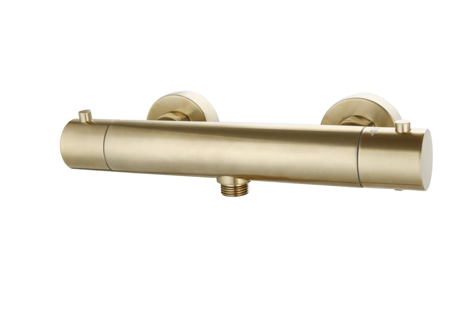 Luzi Douchemengkraan thermostatisch rond Goud Geborsteld