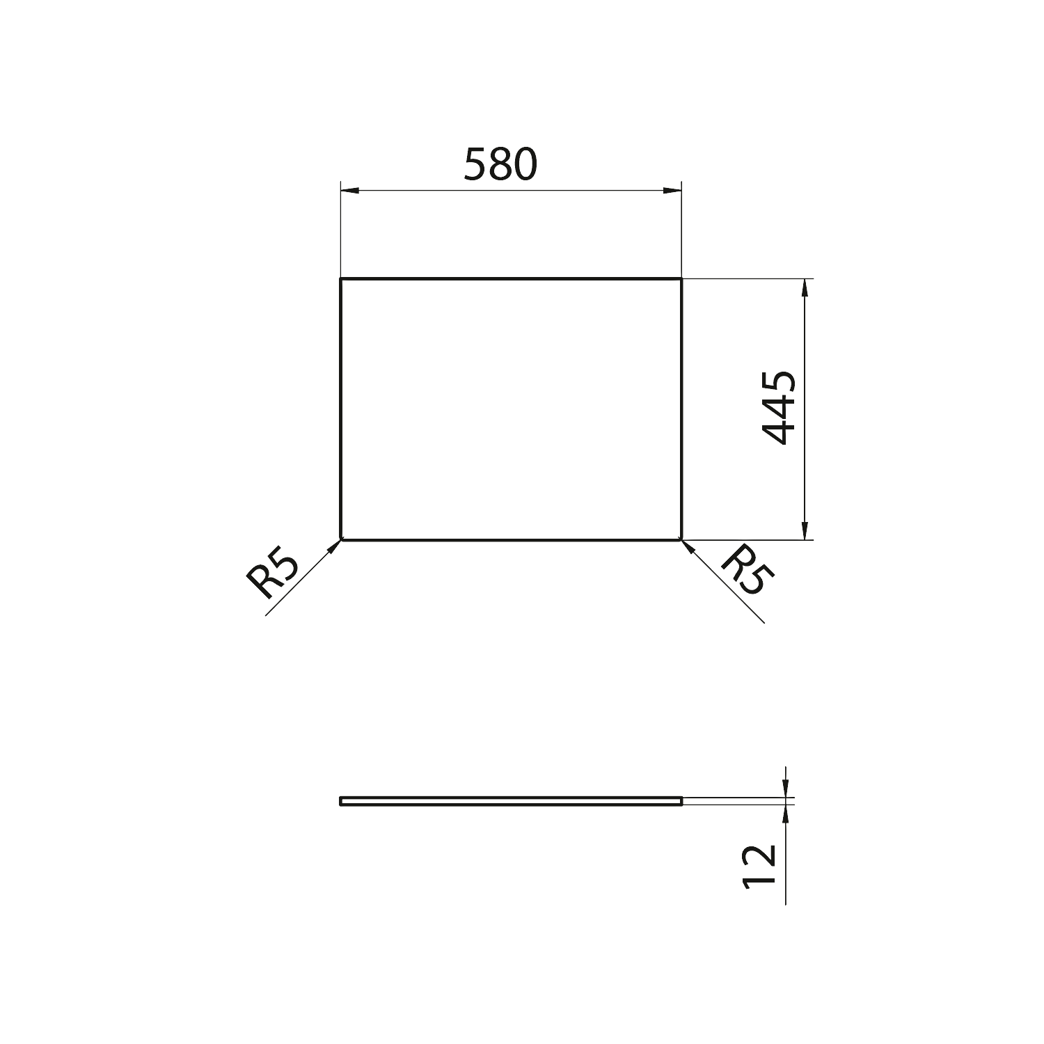 Sapho Rockstone Wastafelblad 58 X 44,5 X 1,2 Cm Mat Wit - afbeelding 6