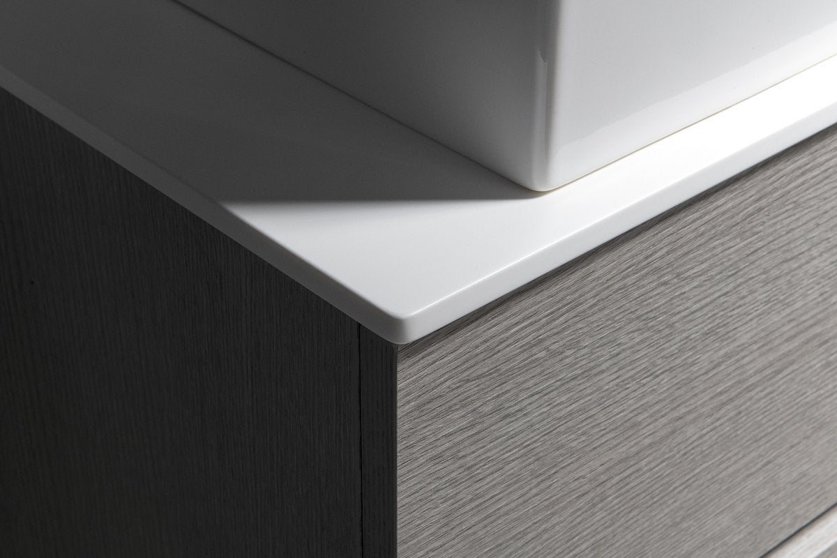 Sapho Rockstone Wastafelblad 68 X 44,5 X 1,2 Cm Mat Wit - afbeelding 5