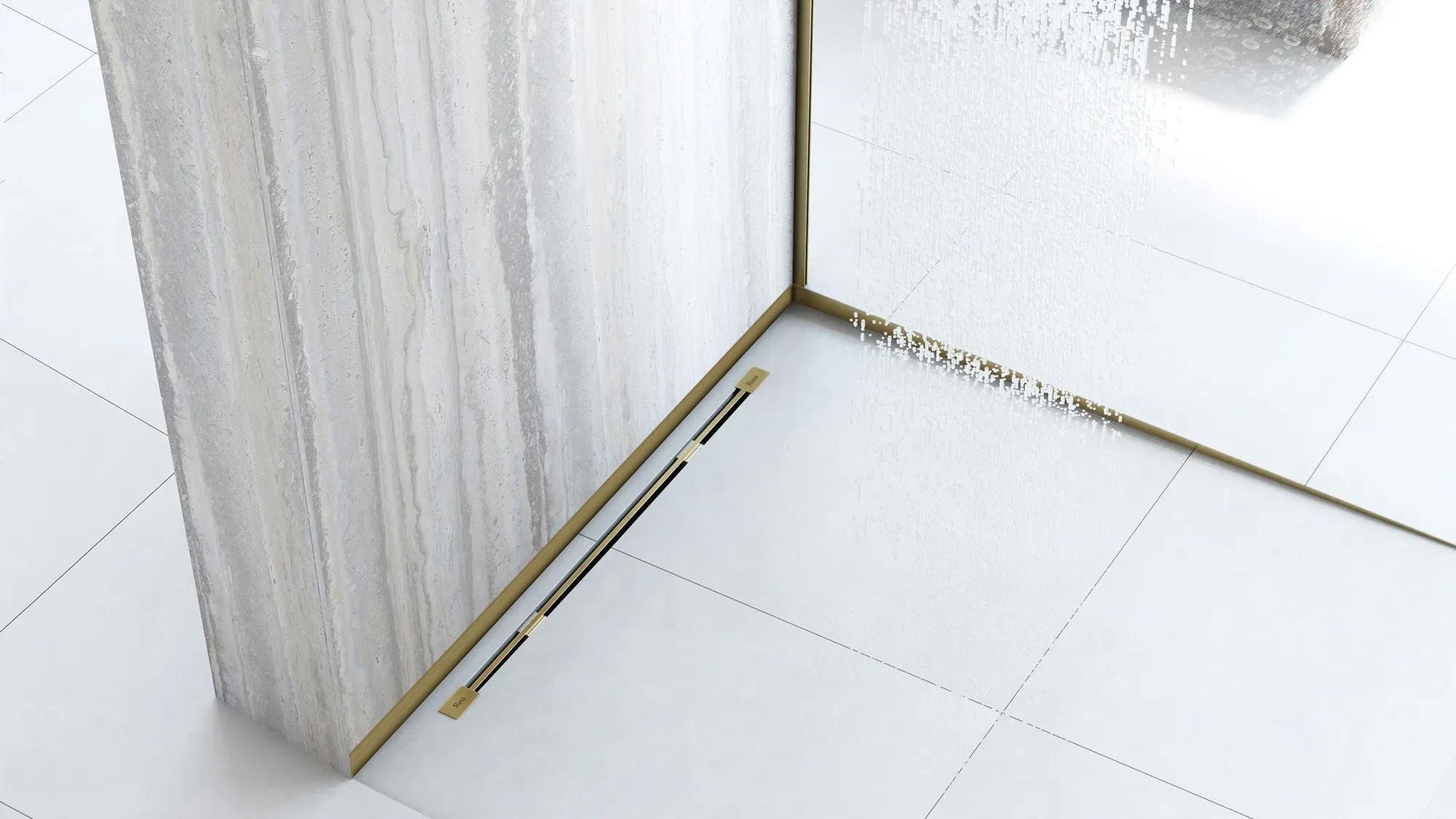 Douchebak profiel 130cm Brush Gold