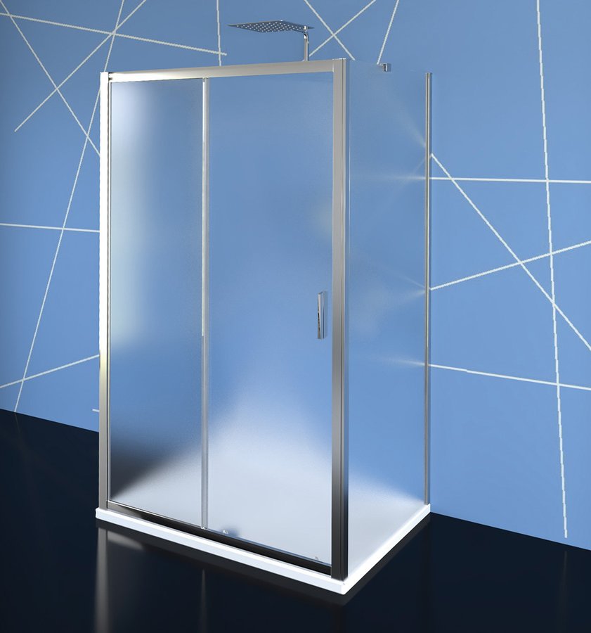 Drie zijden douchecabine Easy Line Chroom U-vorm Schuifdeur 110 cm mat glas