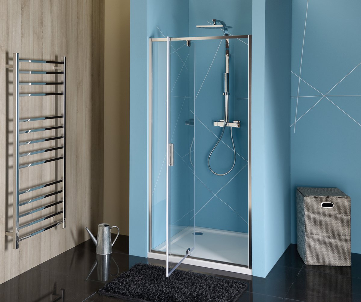Draaibare Douchedeur Easy Chroom Verstelbaar 76-90 cm
