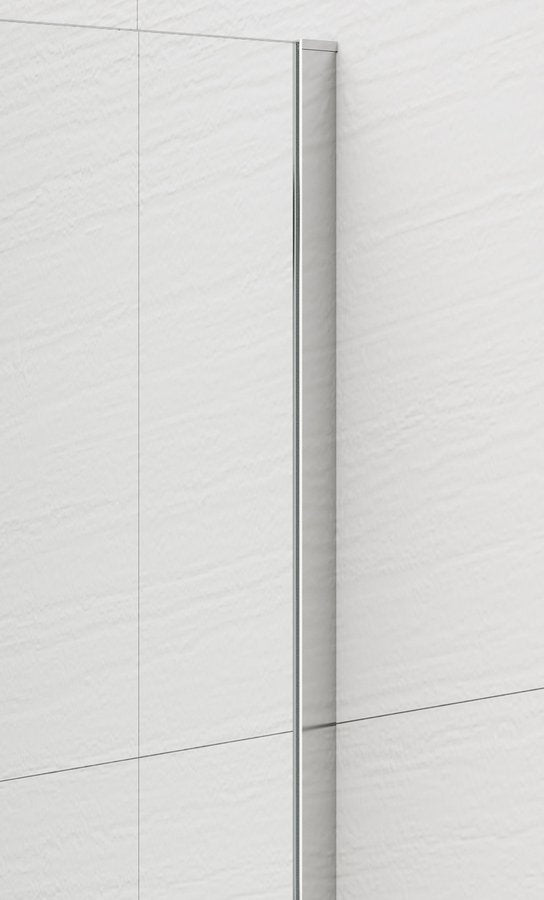 Inloopdouche Douchewand Esca 210x140 Cm Gerookt Glas Mat Met Chroom Profiel