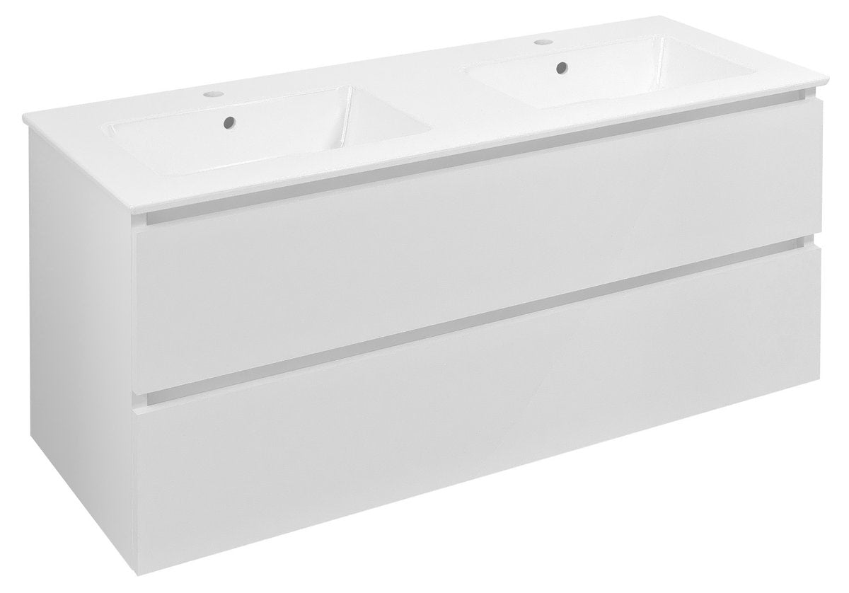 EZARA Wastafel Onderkast 120 Cm Gelamineerd MDF Wit - Afbeelding 1