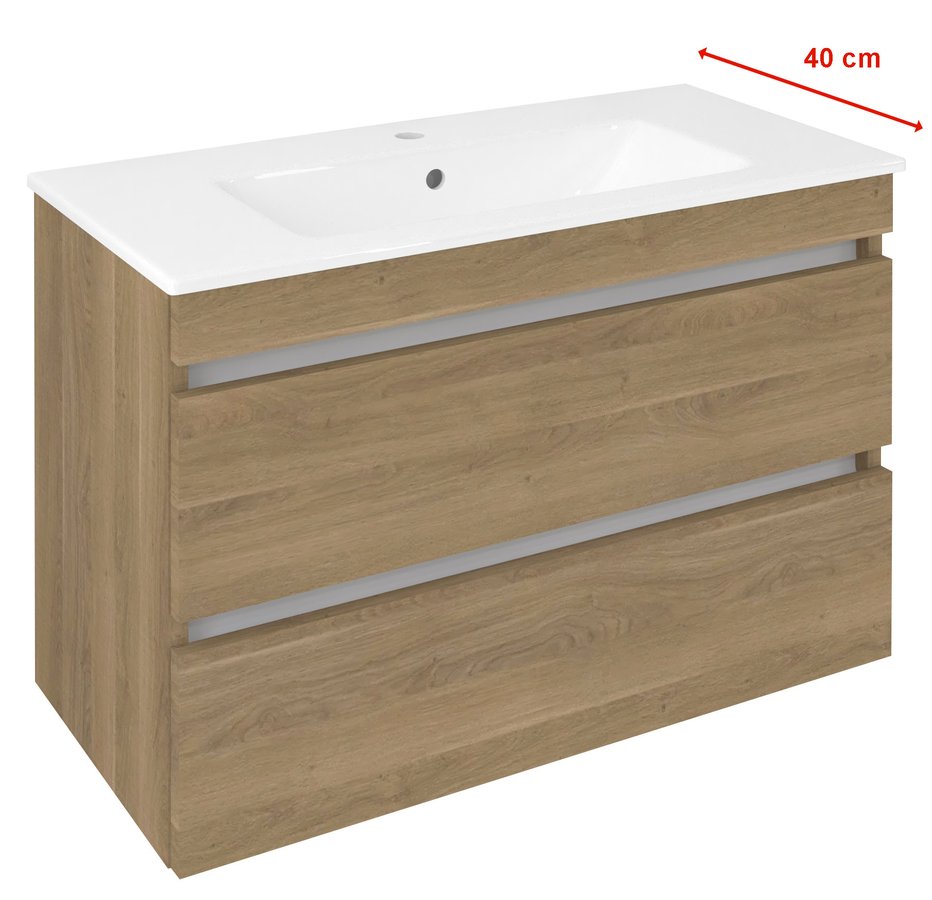 Badmeubel Ezara 78x39x54 cm Cuneo Eiken