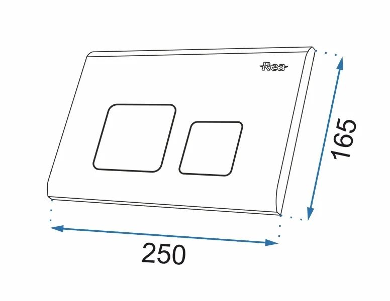 H-knop voor toileframe zwarte mat