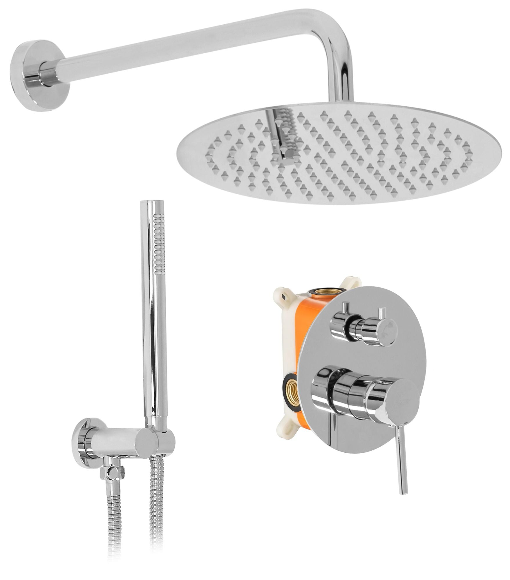 Inbouw Regendoucheset REA Lungo Chroom + Box