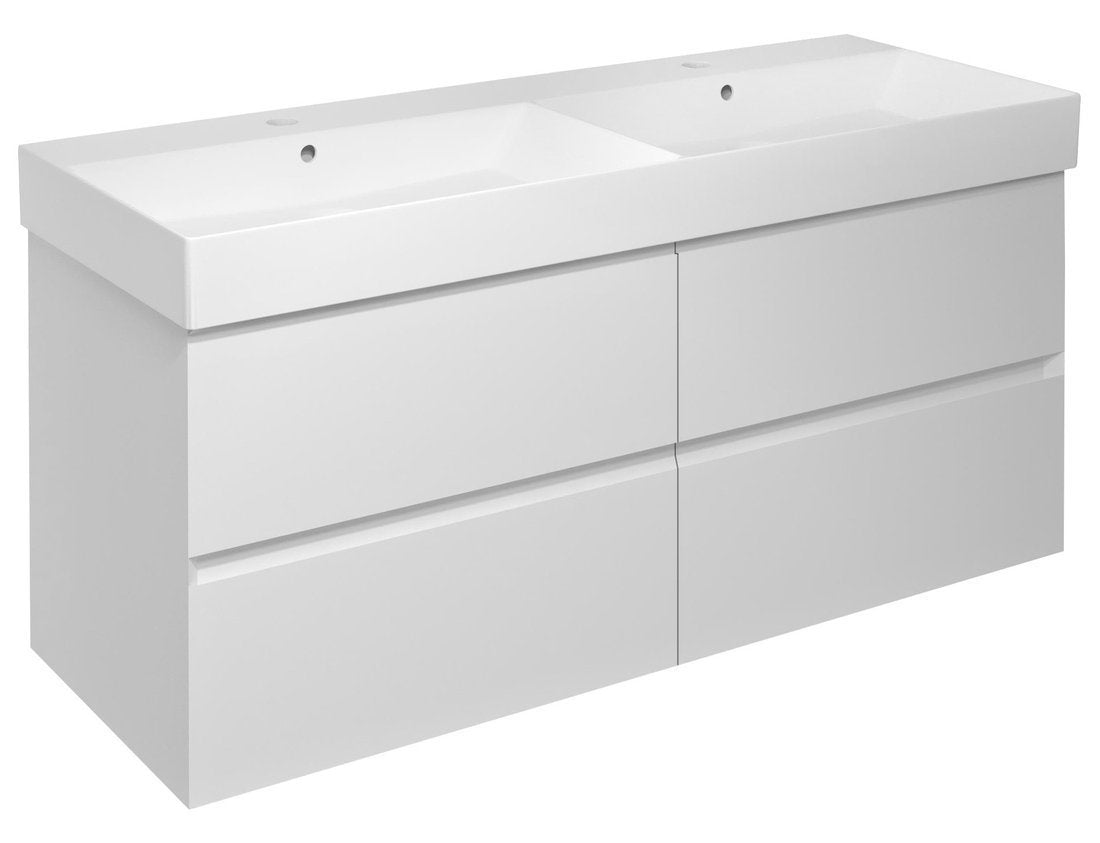 Sapho Filena Wastafelonderkast 118 X 43 X 51,5 Cm Mat Wit - afbeelding 1