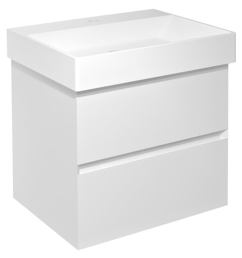 Sapho Filena Wastafelonderkast 57 X 43 X 51,5 Cm Mat Wit - afbeelding 1