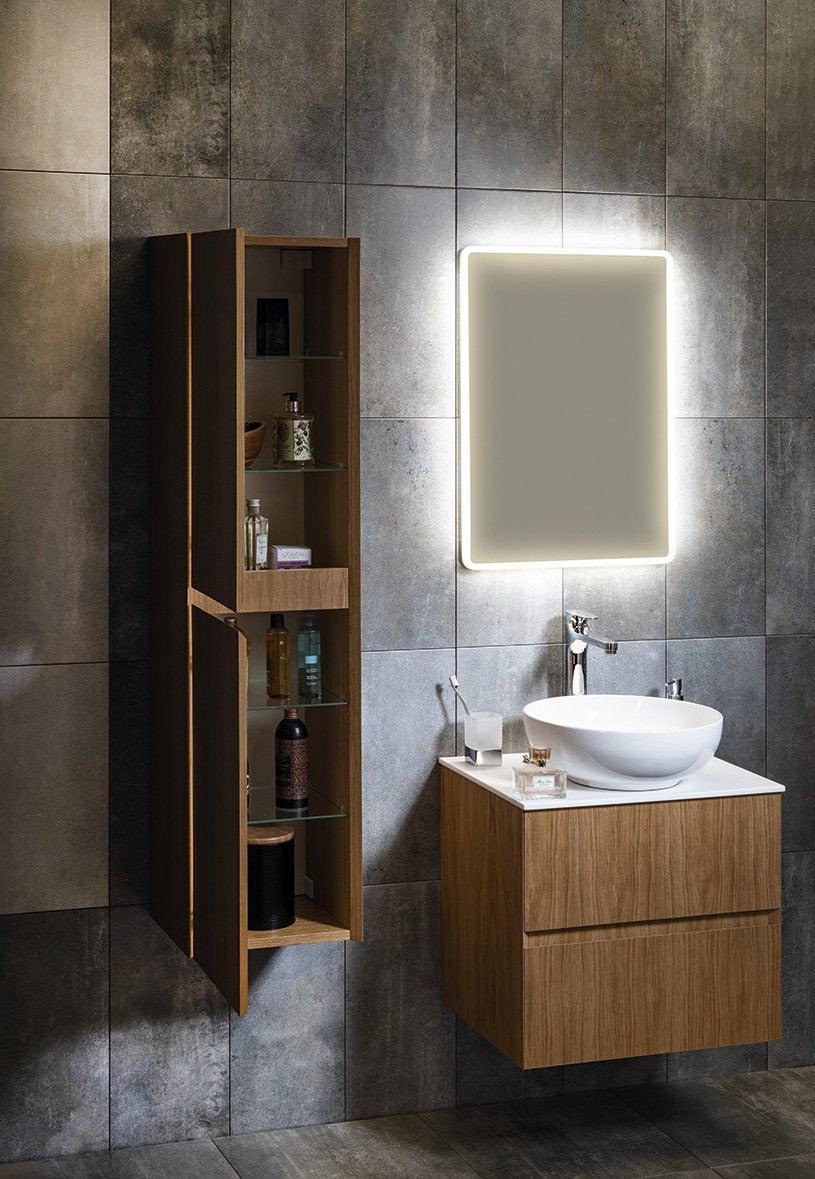 Sapho Filena Hoge Kast 35 X 30 X 140 Cm Eiken - afbeelding 10