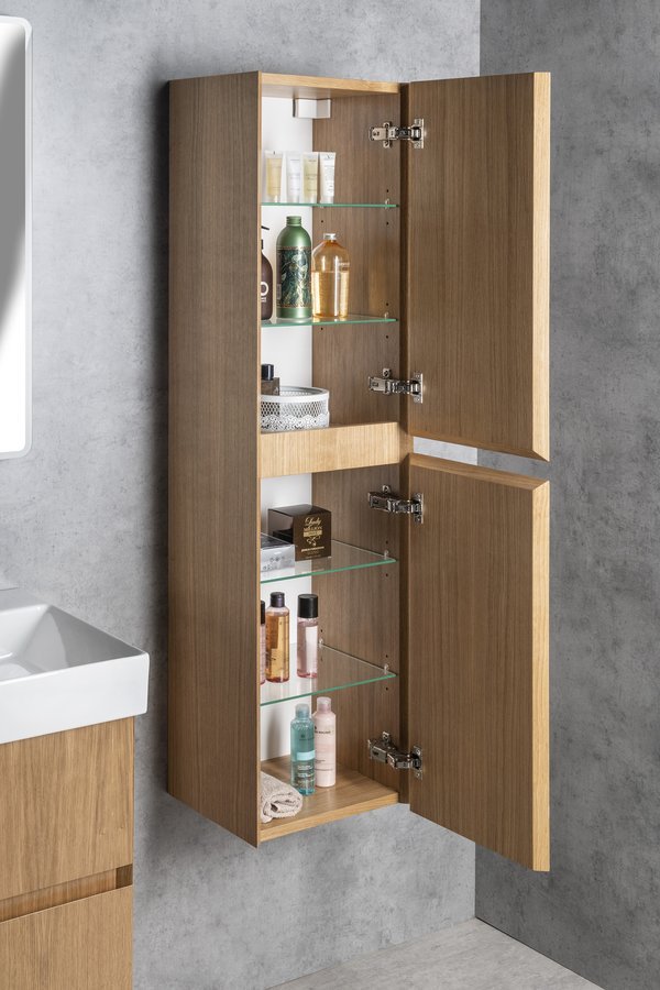 Sapho Filena Hoge Kast 35 X 30 X 140 Cm Eiken - afbeelding 4