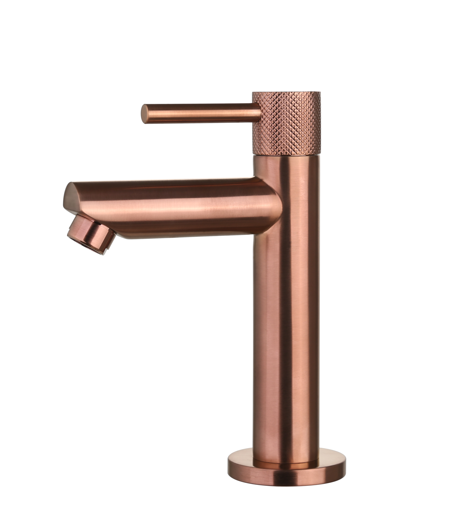 Luzi Fonteinkraan Rond Brons met Geribbelde Knop