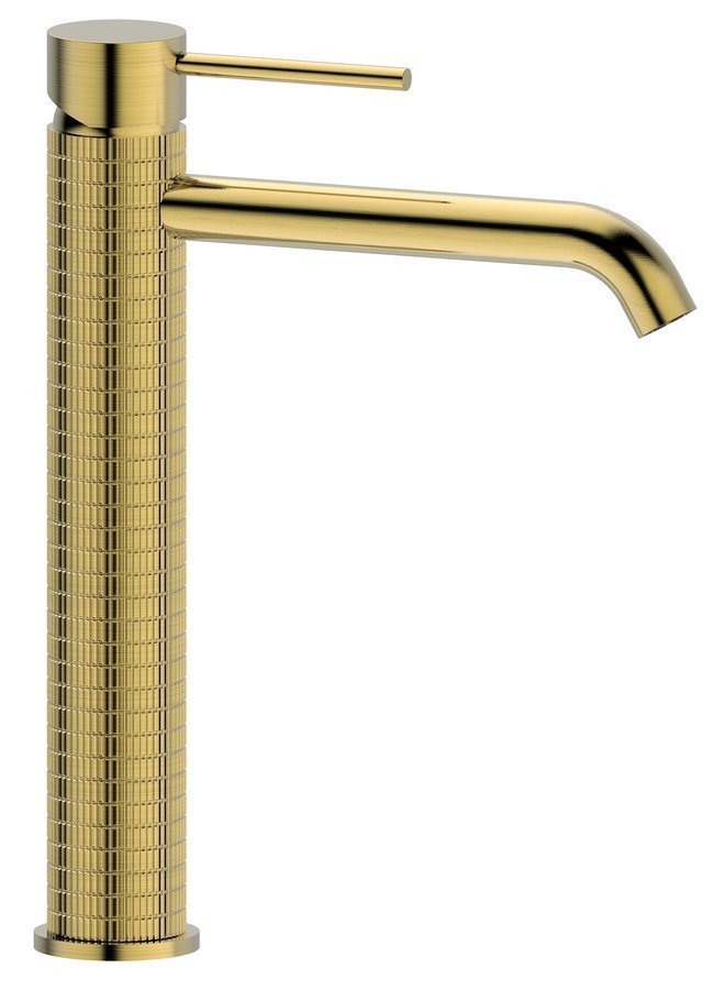 Sapho Soliter Hoge Wastafelkraan Mat Goud