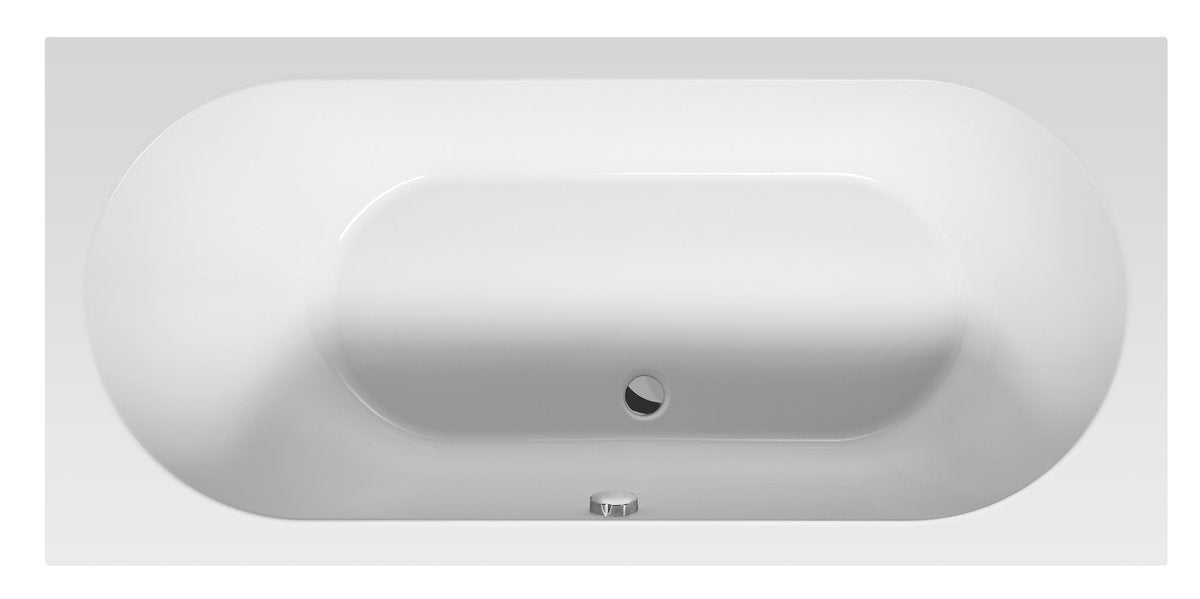 Aqualine Jizera Tweepersoons Rechthoekig Ligbad 170x80 cm Wit afbeelding 1