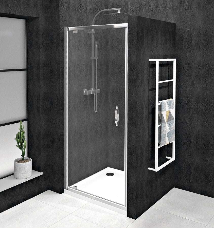 Douche Draaideur Sigma Simply Chroom 90x190 Antikalk (Verstelb. 87-91 cm)