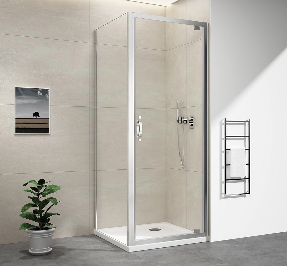 Douchecabine Sigma met Draaideur 900x800mm L/R Helder Glas