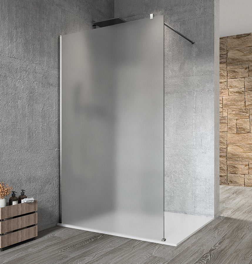 Douchewand Vario Chroom Profiel Mat Glas 80x200 Cm