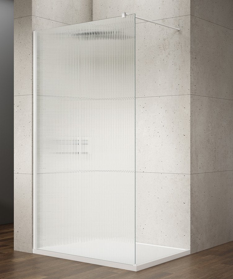 Douchewand Vario Wit Profiel Nordic Glas 70x200 Cm
