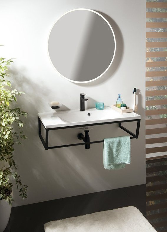 Ska Badkamer Meubelset 90x46 cm Zwart
