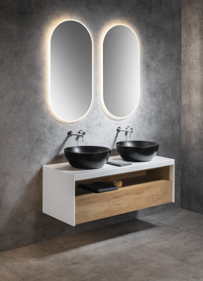 Viera Badkamer Meubelset 42 cm Zwart Mat
