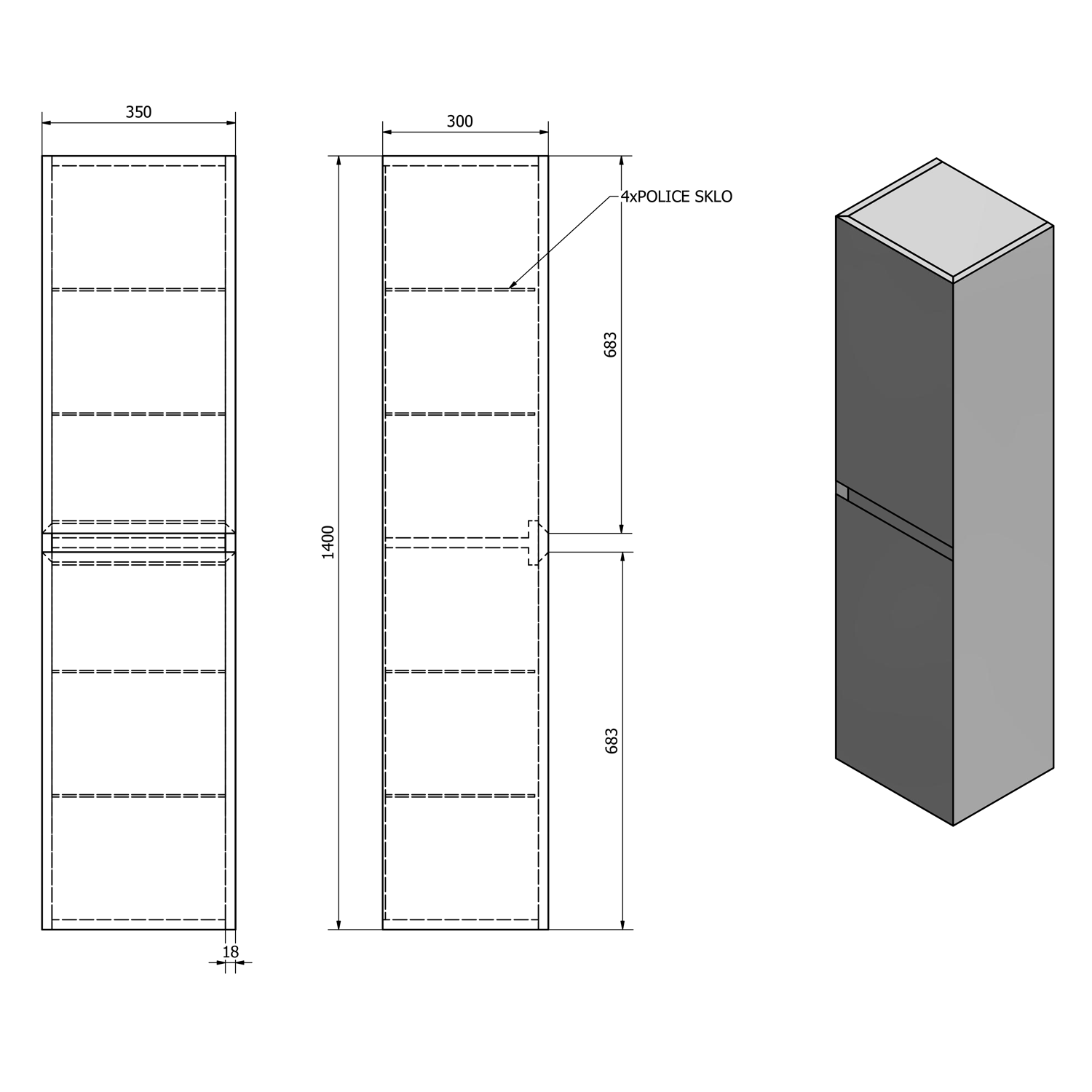 Sapho Filena Badmeubelset 85 Cm Mat Wit - afbeelding 9