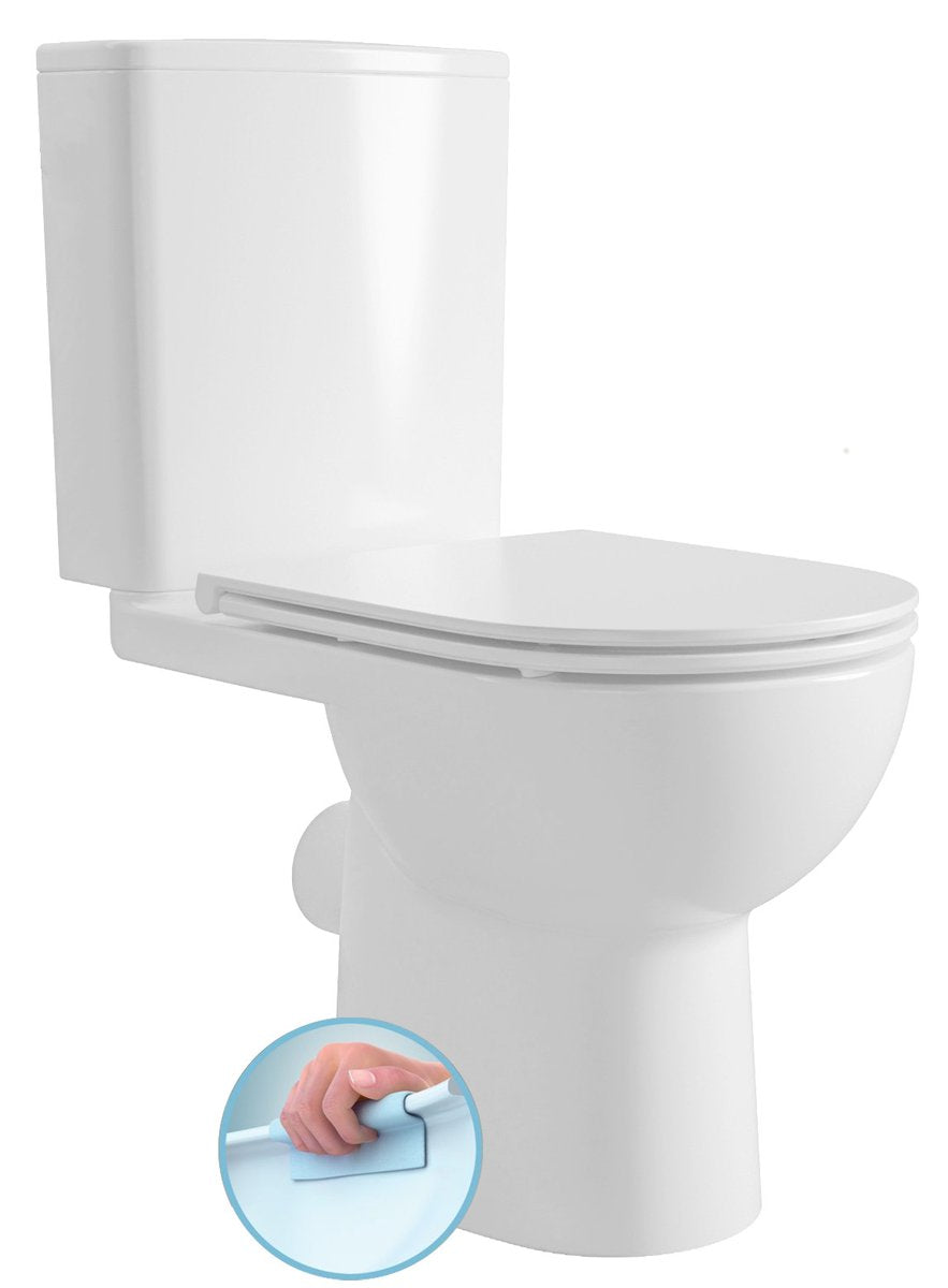 Tavon Staand Toiletpot Rimless 36,0x63,0 cm Keramiek Wit PK-uitgang