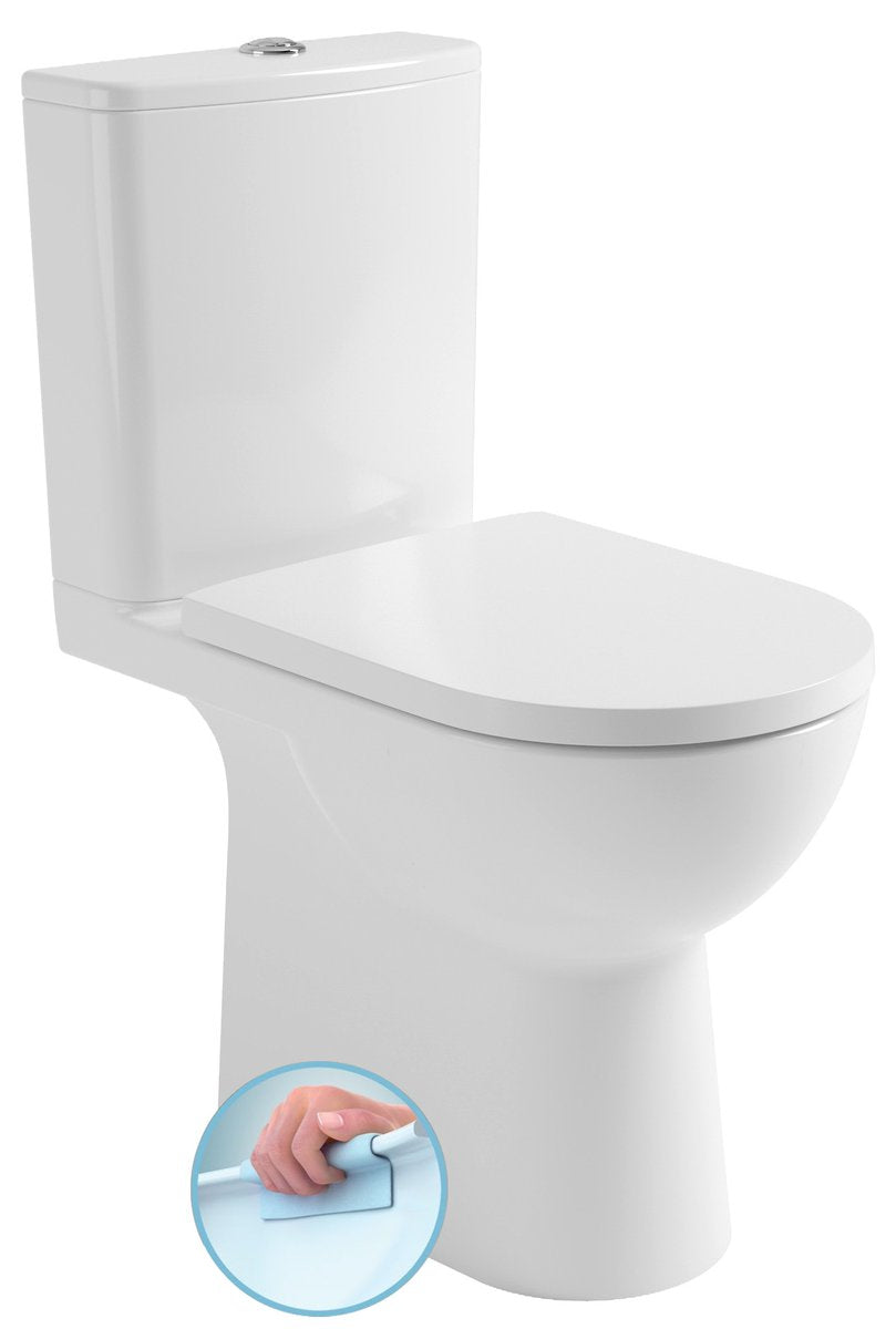 Imala Staand Toiletpot Vortex Rimless 36,0x63,0 cm Keramiek Wit