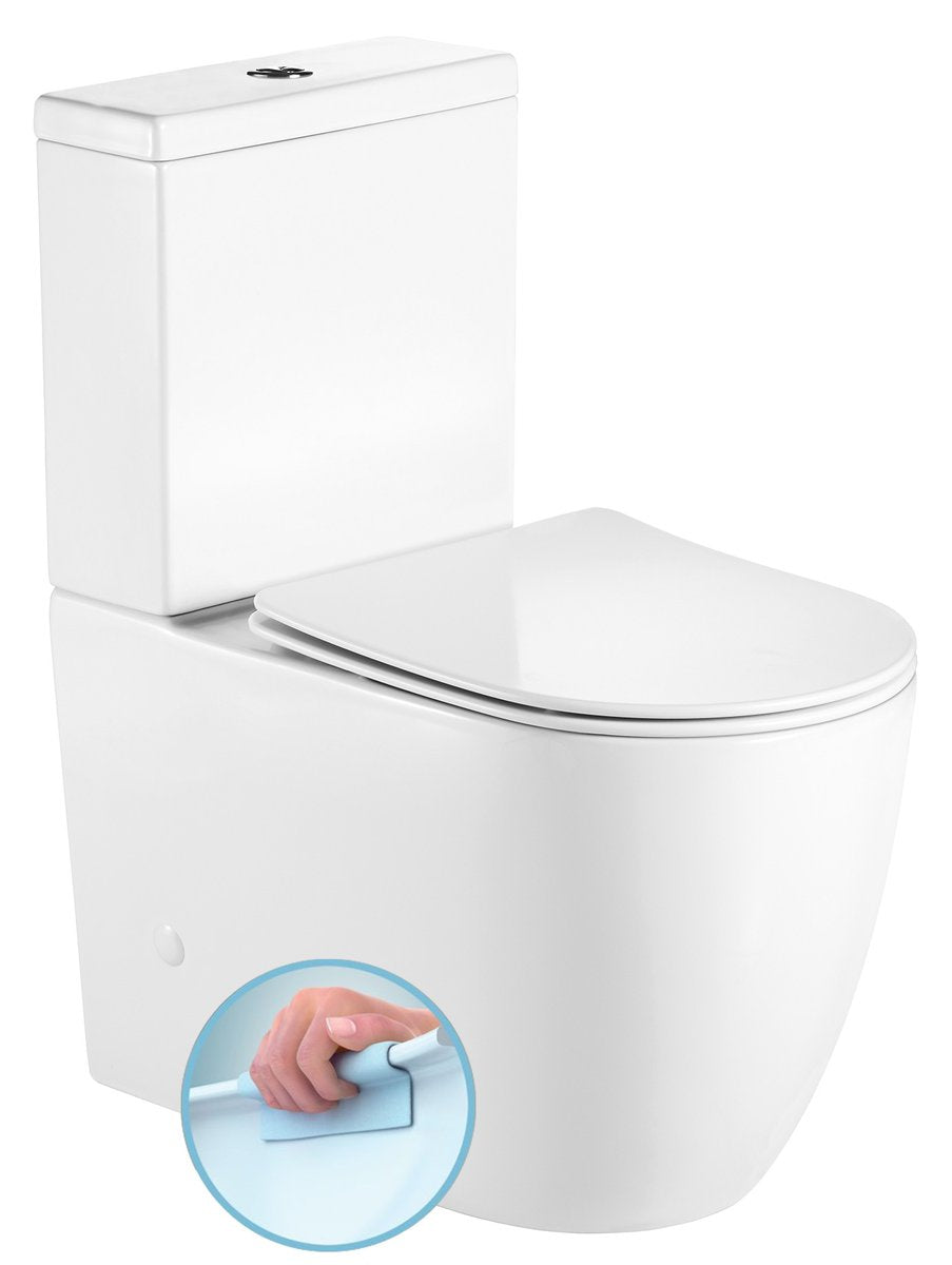 Infinity Staand Toiletpot Rimless 38,5x63x43 cm Keramiek Wit