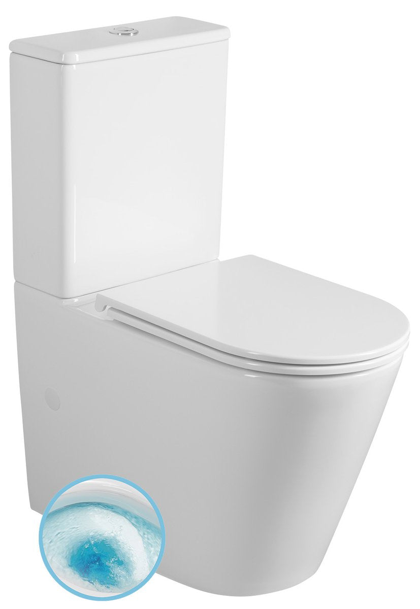 Avis Verhoogde Staande Toiletpot Vortex Rimless 37,5x66x43 cm