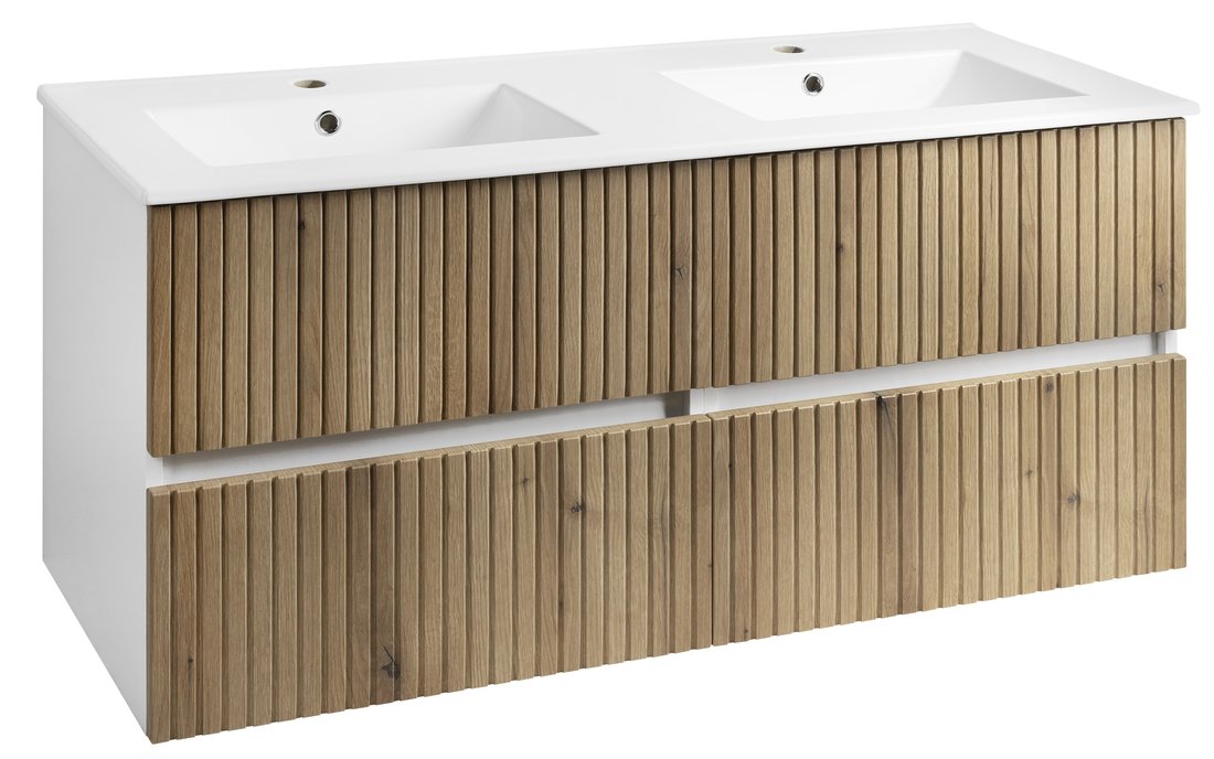Hangend badmeubel Aqualine Paneda 120x46x55 Emperio Eiken