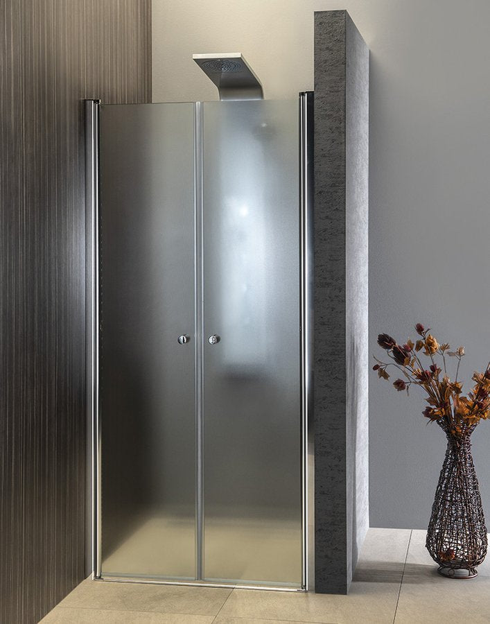Dubbele nisdeur 100x190cm mat glas douchedeur Aqualine Pilot