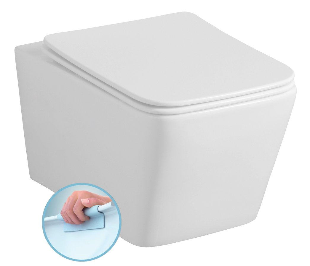 Wandtoilet Porto 36X52Cm Wit Randloos