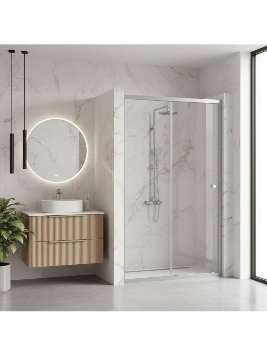 Douche Schuifdeur Rea Primo 130x190 cm Chroom