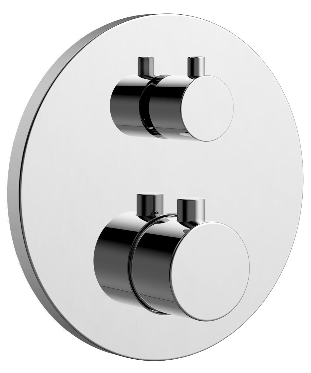 Sapho Thermostatische inbouwdouchekraan met inbouwbox 2-weg Chroom