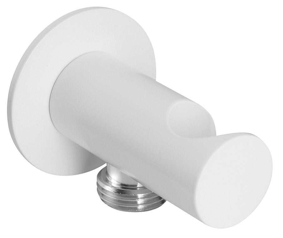 Sapho Douche Houder rond met Wandaansluiting Mat Wit