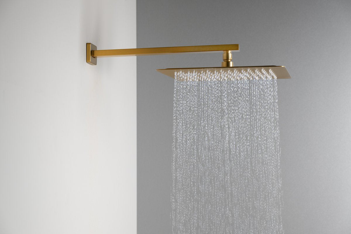 Sapho Lage vierkante douchearm 380 mm Mat Goud