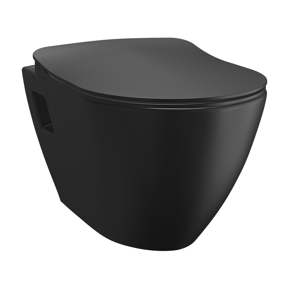 Wandtoilet Paula 35,5X50Cm Mat Zwart