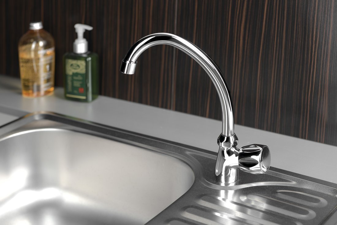 Hoge Fonteinkraan koud Water 1/2" Chroom