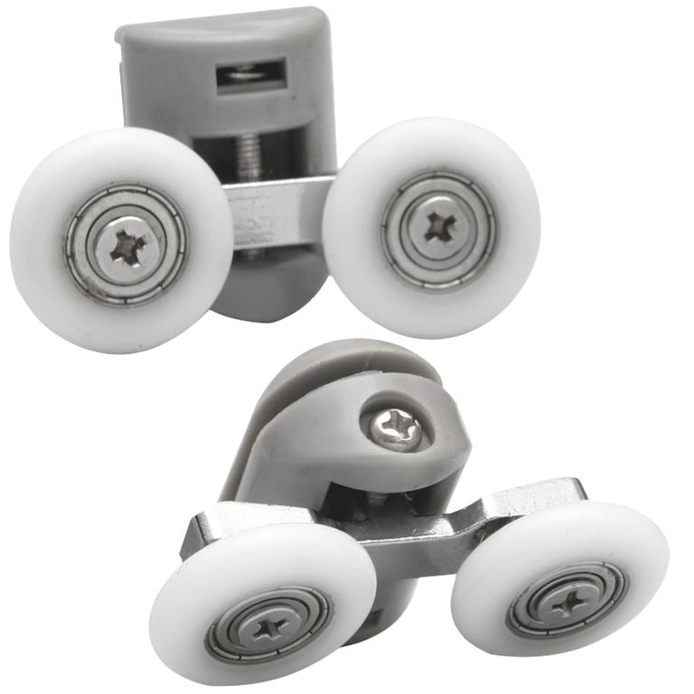Dubbele Rollers voor Kerra douchedeuren 25mm rond