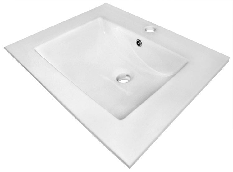 Kerra Calpe inbouw wastafel 60x48cm wit