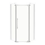 Kerra Glasgow douchecabine vijfhoek 90x90x190cm helder glas