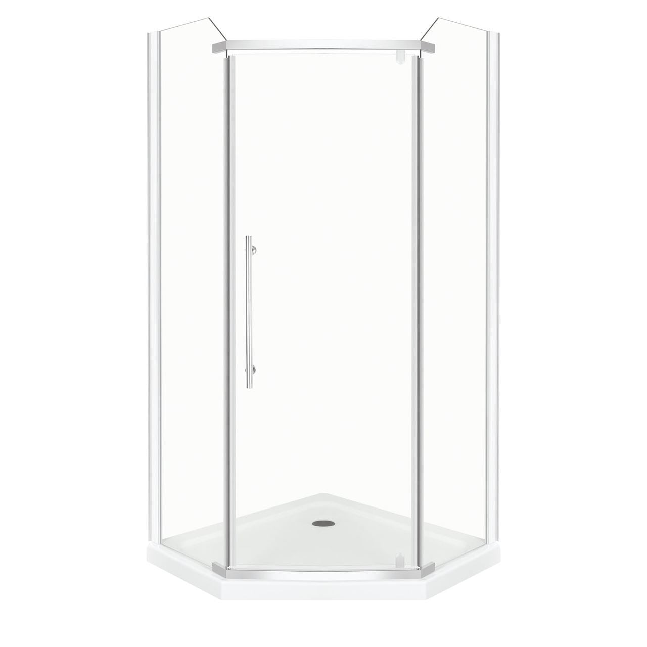 Hoekdetail douchecabine Kerra Glasgow Helder Glas